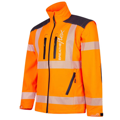 AT4000 Breatheflex Performance Work Jacket  - Hi Viz Orange - Arbortec Forestwear