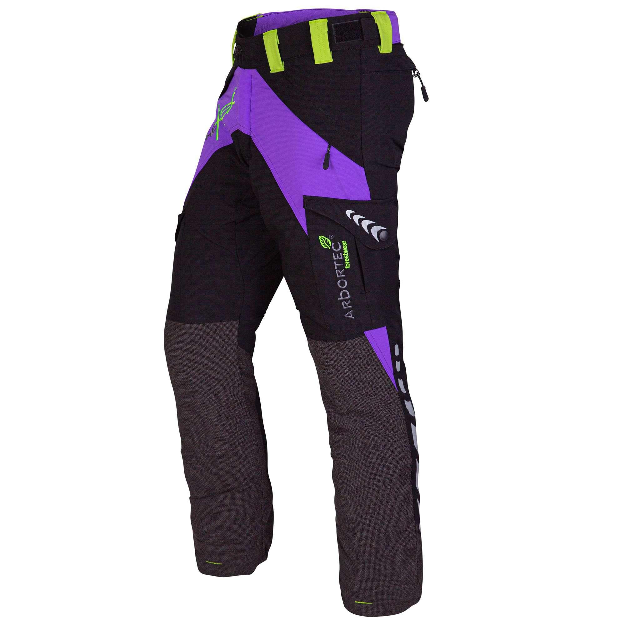 AT4010 Breatheflex Ladies Type A Class 1 Chainsaw Trousers - Purple - Arbortec Forestwear