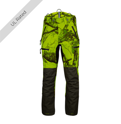 AT4060 UL - Breatheflex Pro Realtree Chainsaw Trousers Design A/Class 1 - Lime