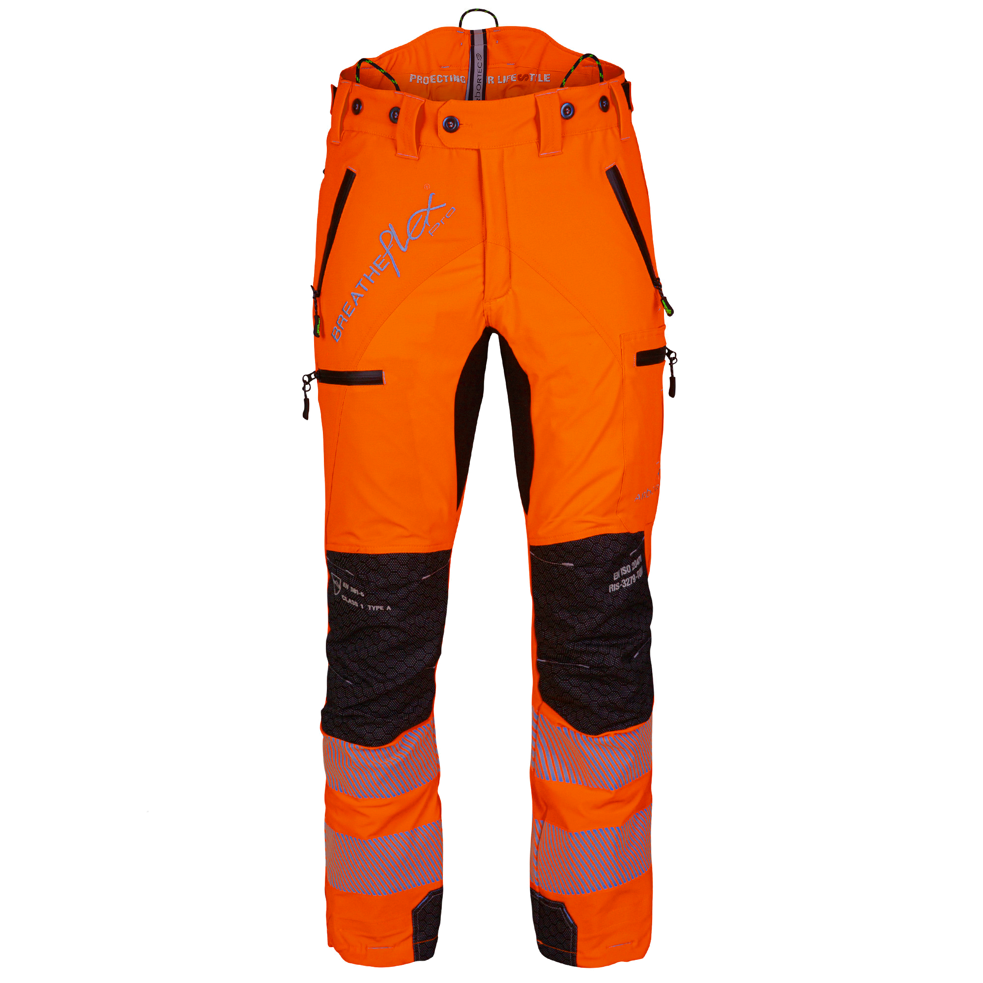ATHV4060 Breatheflex Pro Chainsaw Trousers Design A Class 1 - Hi-Vis Orange