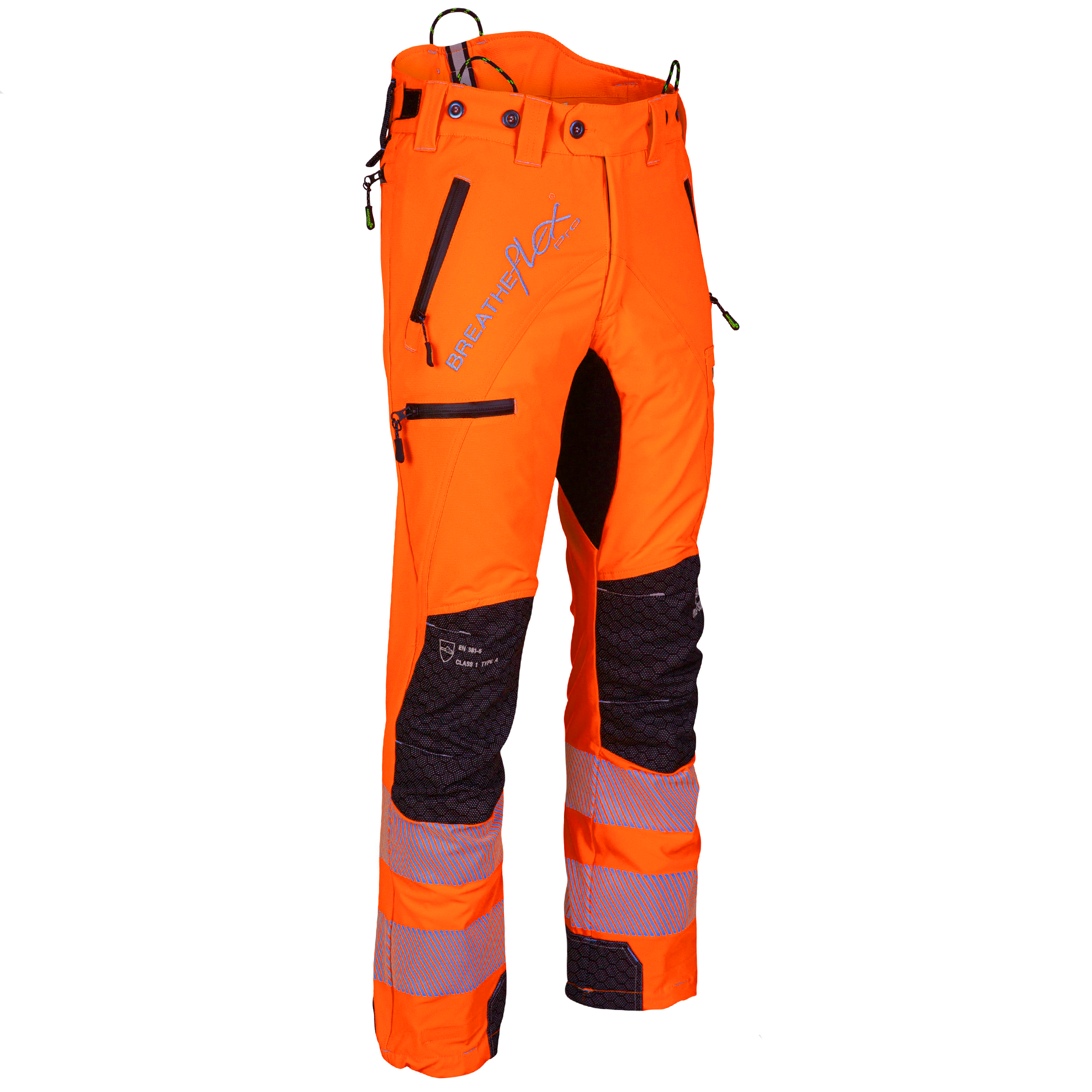 ATHV4070 Breatheflex Pro Chainsaw Trousers Design C Class 1 - Hi-Vis Orange