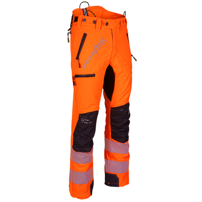 ATHV4070 Breatheflex Pro Chainsaw Trousers Design C Class 1 - Hi-Vis Orange