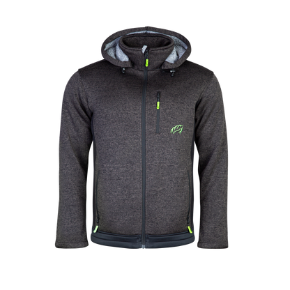 Yeti Knitted Fleece Lined Jacket Grey