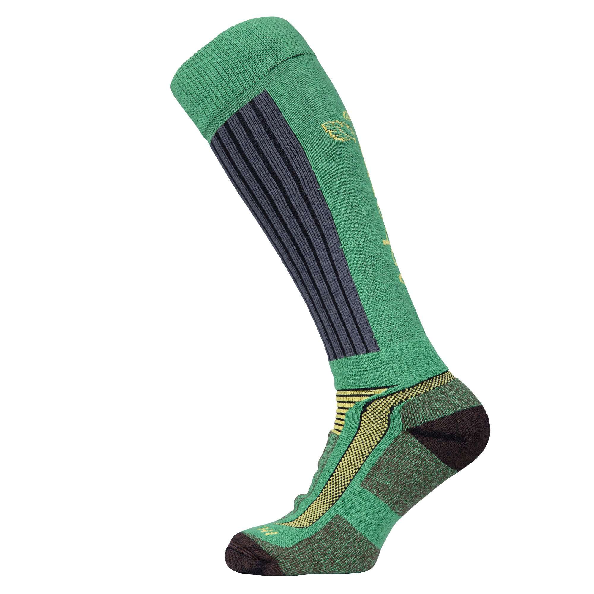 Xpert Hi Work Sock - Green / Grey