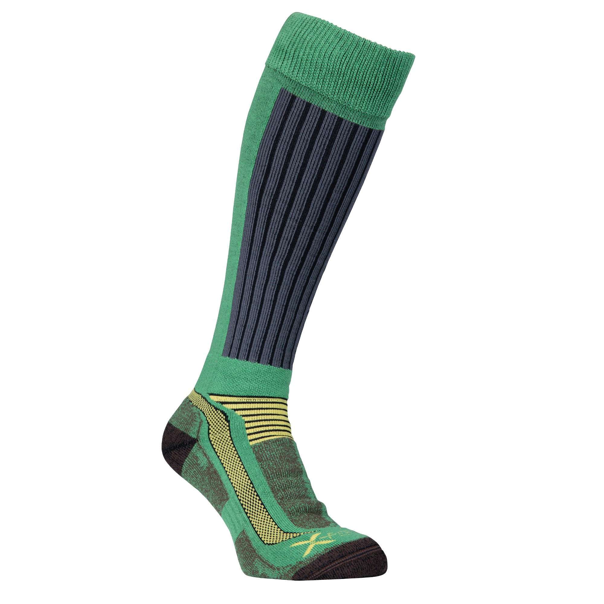Xpert Hi Work Sock - Green / Grey